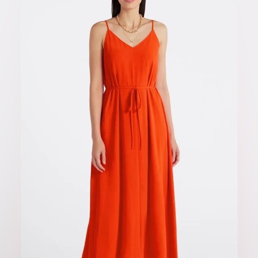 GILLI Maggie V-Neck Sleeveless Maxi Dress‎ Red size M nwt